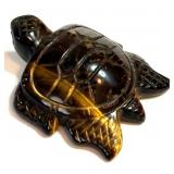 TIGER EYE  TURTLE SCULPTURE 40G