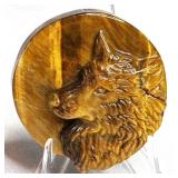 TIGER EYE WOLF SCULPTURE 39G