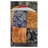 RAG QUILT  VTG - STITCHED & TIED