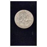 1957 FRANKLIN SILVER HALF DOLLAR