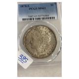1878-S MS63 MORGAN SILVER DOLLAR
