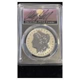 2023 SIGNED DAVID HALL PCGS MORGAN SILVER DOLLAR