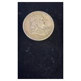 1954 FRANKLIN SILVER HALF DOLLAR