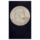 1958 FRANKLIN SILVER HALF DOLLAR