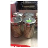 4 JARS W/ MEDICAL SUPPLIES, SWABS, GAUZE, ETC