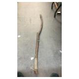 HANDMADE WALKING STICK W/ WRAPPED HANDLE, 48'