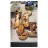 5 WOOD CARVINGS