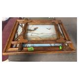 EAGLE CANVAS PAINTING & VINTAGE PICTURE FRAME