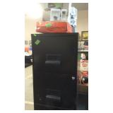 BLACK 2 DRAWER FILE CABINET & TV SOUND BAR WIRING