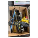 LASER LEVEL, PRY BAR, MULTI WRENCH, WOOD CHISELS
