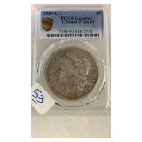 1889 CARSON CITY PCGS CLEAN FINE MORGAN SILVER