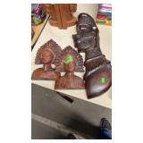 3 WOOD CARVINGS