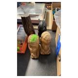 4 WOOD CARVINGS