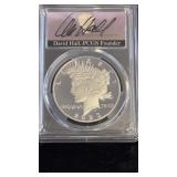 2023 SIGNED DAVID HALL PCGS SILVER PEACE DOLLAR