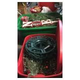 3 TOTES OF MISC CHRISTMAS ITEMS & LIGHTS