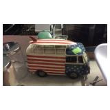 DECORATIVE METAL SURFER BUS