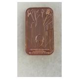 1 oz 999 FINE COPPER BAR