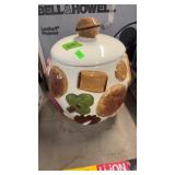 1950 NACOWARE 'COOKIES ALL OVER' JAR W/ LID,