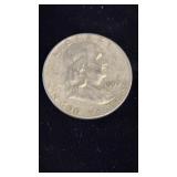 1959 FRANKLIN SILVER HALF DOLLAR