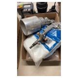 PAINT GUN & 2 POLYPROPELENE COVERALLS