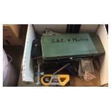 BX W/ SOCKETS, TAPE MEASURE & MISC TOOLS