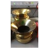 2 BRASS SPITOONS
