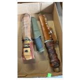 2 HANDMADE SHEATH KNIVES, MORA DIVING KNIFE