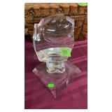 VINTAGE CRYSTAL GLOBE TROPHY **CHIPPED