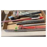 4 PC TUBING BENDER SET & 18' MASONRY BIT & MISC