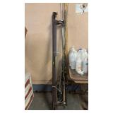 HOLLYWOOD BED FRAME & GROUP OF FISHING POLES