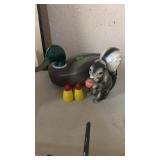 DUCK DECOY, SQUIRREL & SALT/PEPPER SHAKERS