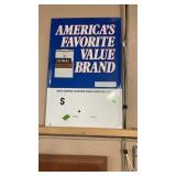 DORAL LIGHTS METAL CIGARETTE SIGN