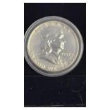 1957 FRANKLIN SILVER HALF DOLLAR