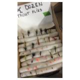 3 182 DZN FISHING FLIES & CAMP CUSHION