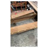 GROUP OF MISC MAHOGANY LUMBER ON CART **NOT CART