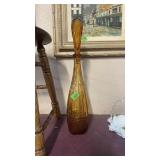 EMPOLI AMBER GLASS DECANTER W/ STOPPER, 20'