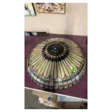 LARGE TIFFANY STYLE LAMP SHADE **HAS CRACKS,