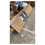 COUNTER TOP & STAINLESS STEEL DOUBLE SINK W/