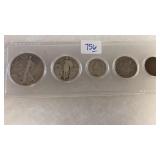 SILVER COIN SET W/ 1902 INDIAN HEAD PENNY