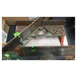 MITER SAW BOX & 2 SAWS