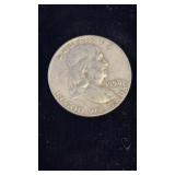 1958 FRANKLIN SILVER HALF DOLLAR