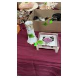 ACRYLIC TRINKET BOX & NIPPON VASE