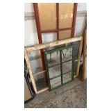 3 VINTAGE WINDOW PANES