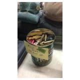 CAN OF MISC AMMO & BRASS **WE DO NTO SHIP AMMO