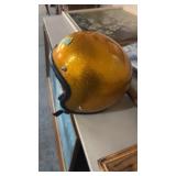 VINTAGE GOLD MOTORCYCLE HELMET