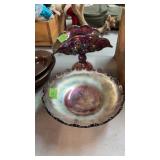 2 PC OF CARNIVAL GLASS