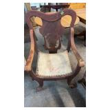 ANTIQUE CLAW FOOT CHAIR