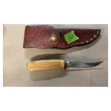 CASE BONE HANDLE KNIFE & SHEATH