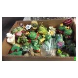 GROUP OF FROG FIGURINES