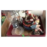 OIL LAMP, MUSIC BOX & MISC